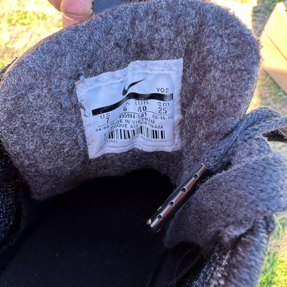 Nike Lunar Force 1 Flyknit Workboot Black/White-Wolf Grey Men's 7 855984-001 - Picture 3 of 3